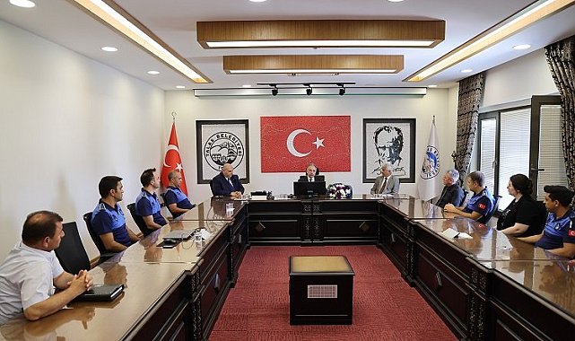 Mustafa Yalçın zabıtaları ağırladı
