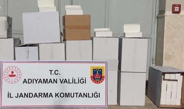 Adıyaman'da şüpheli araçtan binlerce bandrolsüz makaron çıktı