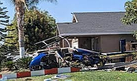 California'da Helikopter Bahçeye Düştü: 2 Yaralı 