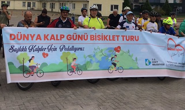 Kocaeli İzmit'te kalp sağlığına pedallı farkındalık