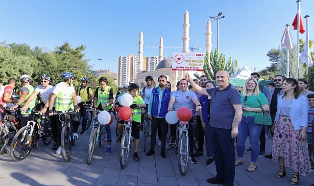 Mahmut Demirtaş Mardin'de kalbi için pedalladı