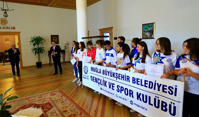Muğlalı şampiyon sporculardan Başkan Gürün'e ziyaret