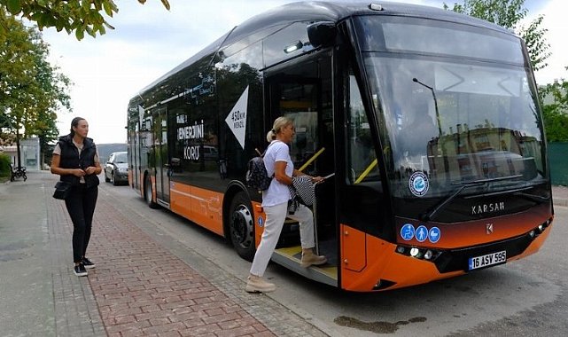 Yüzde yüz elektrikli otobüs test sürüşünde
