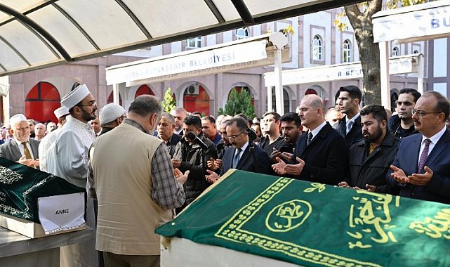 Bakan Soylu 9 cenaze için Bursa'da