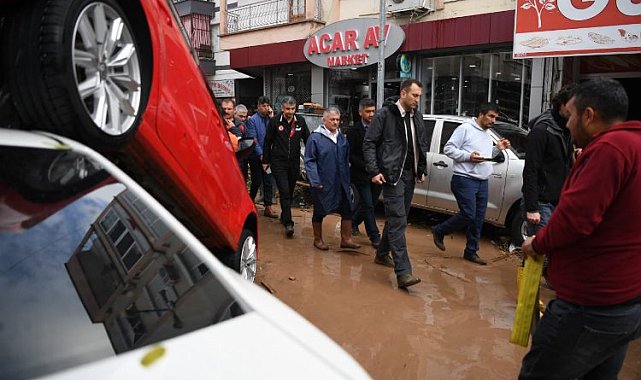 Antalya'da sel felaketinin temizlik ve tespitleri sürüyor