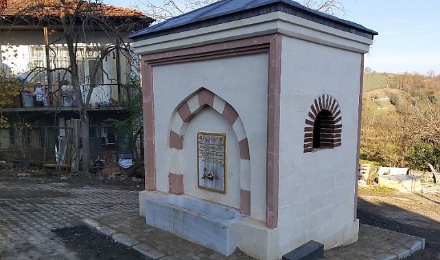 Kocaeli Gölcük'te tarihi kitabeli çeşme yeniden hayat buldu