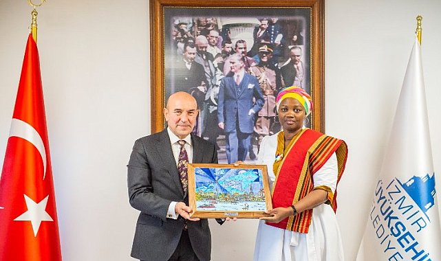 Uganda Ankara Büyükelçisi Başkan Soyer'i ziyaret etti