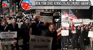 ABD'li Türkler'den İsveç Konsolosluk Önünde Karanfil