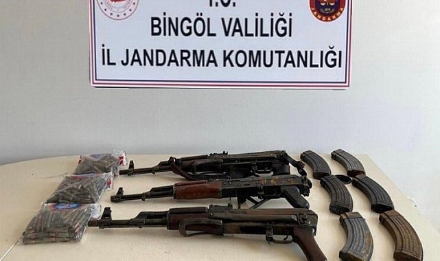 Bingöl'de 3 adet kalaşnikof ele geçirildi