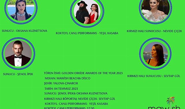Golden Orkide Awards Of The Years'ta sunucular belli oldu!