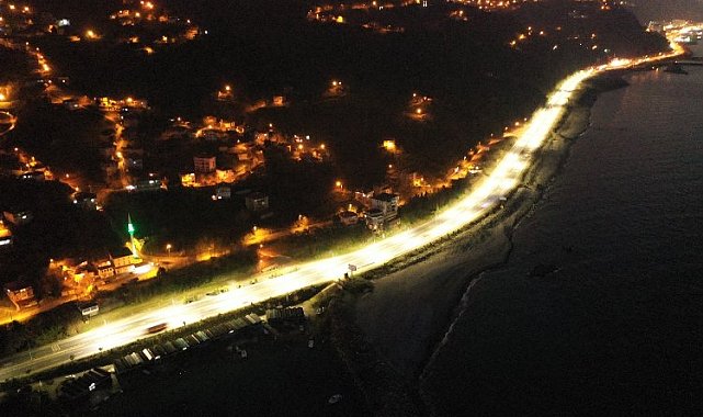 Rize Bozkale-Söğütlü arası ışıklandırıldı