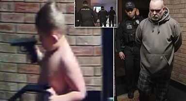 Silahla Dolaşan Bebek Komşuları Dehşete Düşürdü