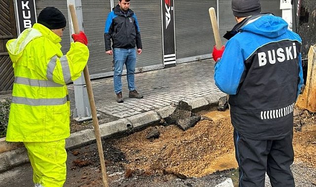 Afet bölgesinde altyapıya BUSKİ müdahalesi