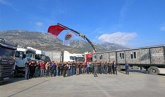 Alanya'dan Hatay'a 210 konteyner ev