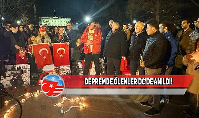 Beyaz Saray Önünde, Depremde Ölenlerin Anısına Mum Yakıldı