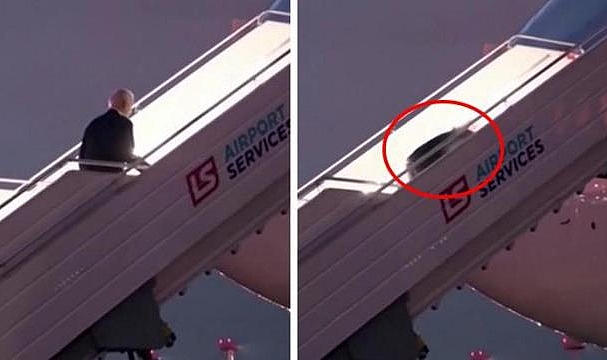 Biden Uçağın Merdivenlerinde Düştü