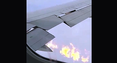 Delta Airlines Uçağının Kanadı Alev Aldı