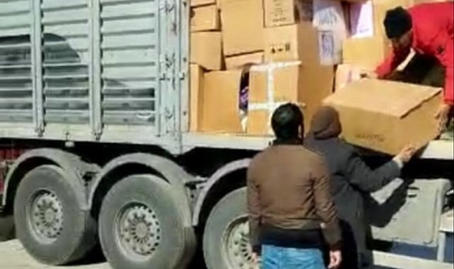 İzmit Belediyesi yardım tırı Hassa'da