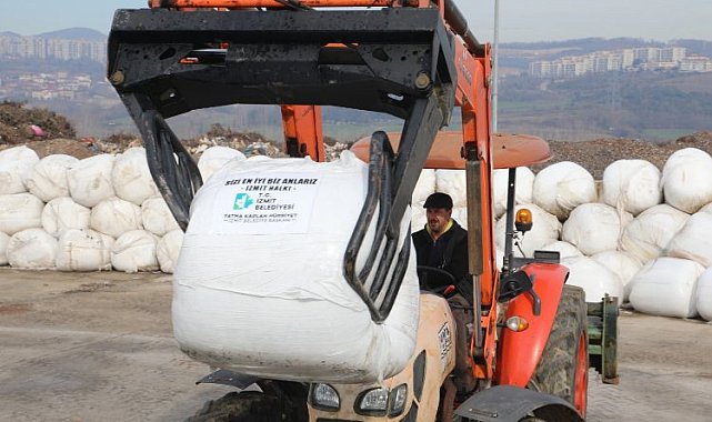 İzmit'ten afetzede çiftçilere yem desteği