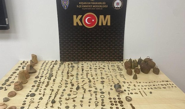 Keşan'da tarihi eser operasyonu