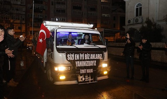 Kocaeli İzmit'ten 42'nci araç deprem bölgesinde