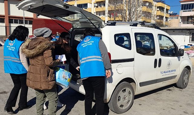 Milas'ta depremzedeler için hummalı çalışma