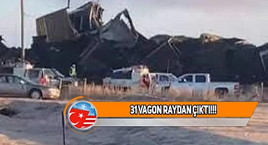 Nebraska'da Tren Raydan Çıktı!