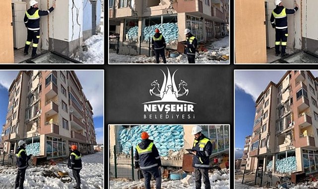 Nevşehir Belediyesi'nden hasar tespit çalışmalarına destek