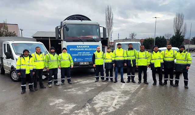 Sakarya'dan deprem bölgesine altyapı desteği