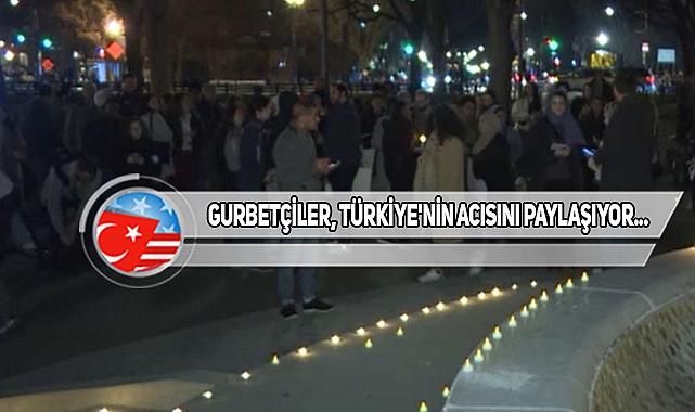 DC'de Depremde Ölenlerin Anısına Mum Yakıldı