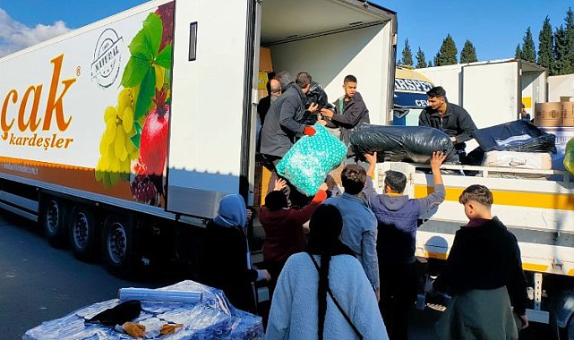 Yaş meyve sebze sektörü yardımları bölgeye taşıyor