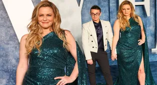 Alicia Silverstone joins Christian Siriano at the Vanity Fair party