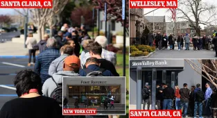 Americans rush to bank branches to withdraw their life savings