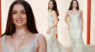 Ana de Armas pays homage to Marilyn Monroe in silver gown at Oscars