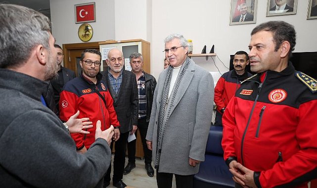 Başkan Yüce'den İtfaiye ekibi ve SABAK'a ziyaret