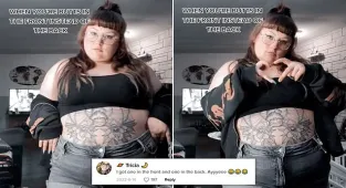 Body-positive influencer says her booty is at the front