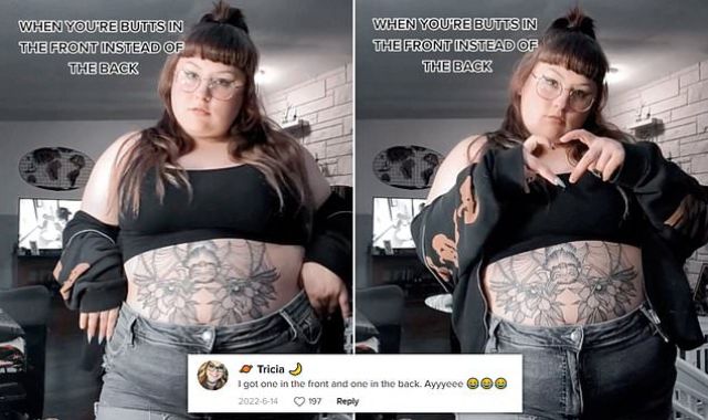 Body-positive influencer says her booty is at the front