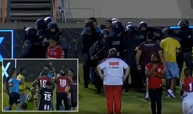 Brazilian riot police forced to intervene as referee is ATTACKED