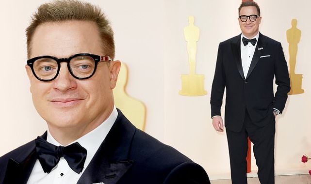 Brendan Fraser dapper at 2023 Oscars as he's nominated for The Whale