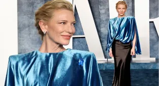 Cate Blanchett attends the Vanity Fair Oscars Party in Beverly Hills 