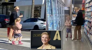 Cate Blanchett seen on a grocery run with eight-year-old daughter