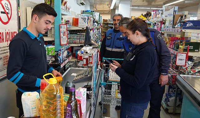 Çayırova Zabıtası'ndan market denetimi