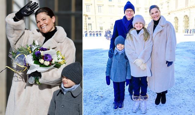 Crown Princess Victoria of Sweden steps out with her family