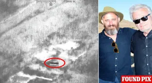 Cylindrical-shaped UFO flying near Baghdad is seen in new images