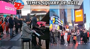Depremzedeler İçin Times Square'de Resital