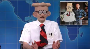 Dilbert appears on SNL to give update about creator's racist tirade
