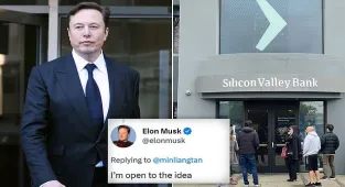 Elon Musk 'open to the idea' of buying crisis-hit Silicon Valley Bank