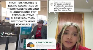 Frontier Airlines admits staff get BONUSES for oversized luggage