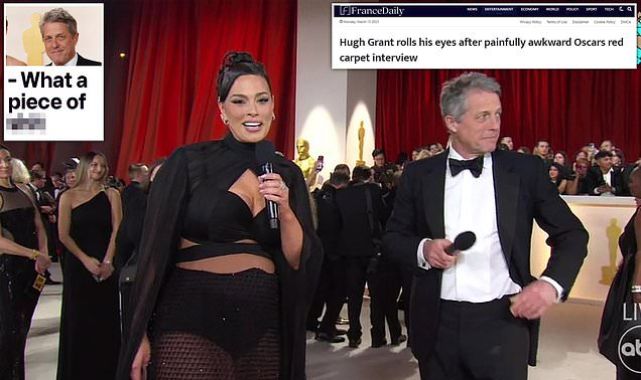 Global media rounds on Hugh Grant over 'painful' Oscars interview