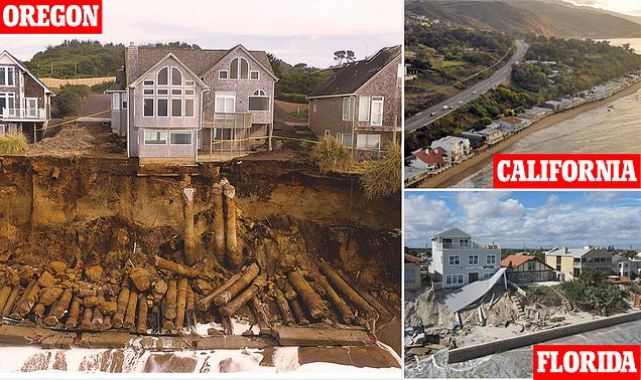 Homeowners struggling to save their homes from plunging off a cliff